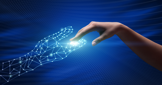 Deux mains allant l'une vers l'autre. Ce symbole illustre l'union entre le Centre de Recherches sur la Cognition et l’Apprentissage et Open Sezam, mettant en avant la collaboration et la convergence de leurs idées.